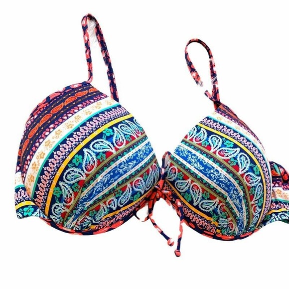 Piha Womens Bikini Swim Top Paisley 34C/D New - Picture 1 of 8